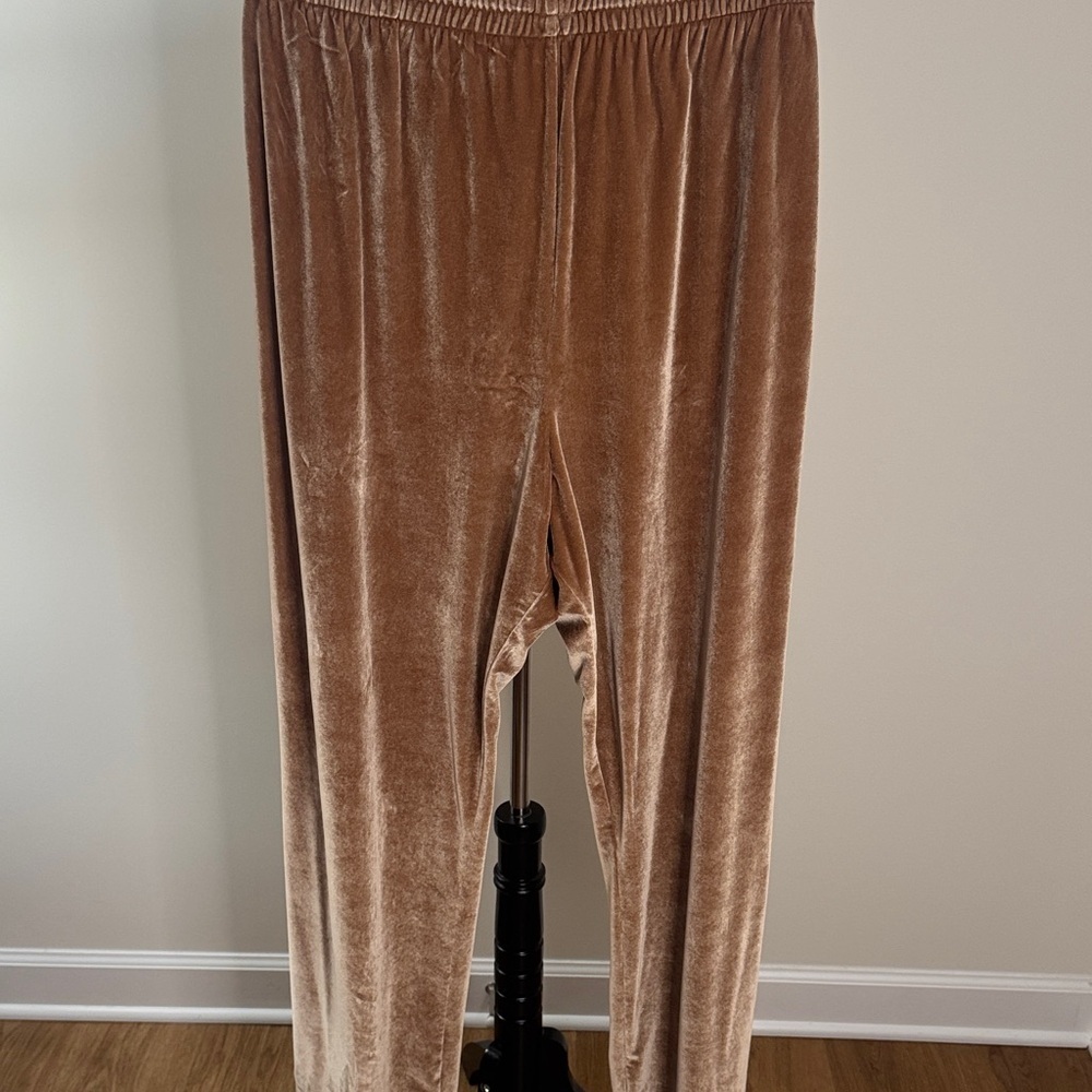 PINK Victoria's Secret Velvet Joggers in Tan